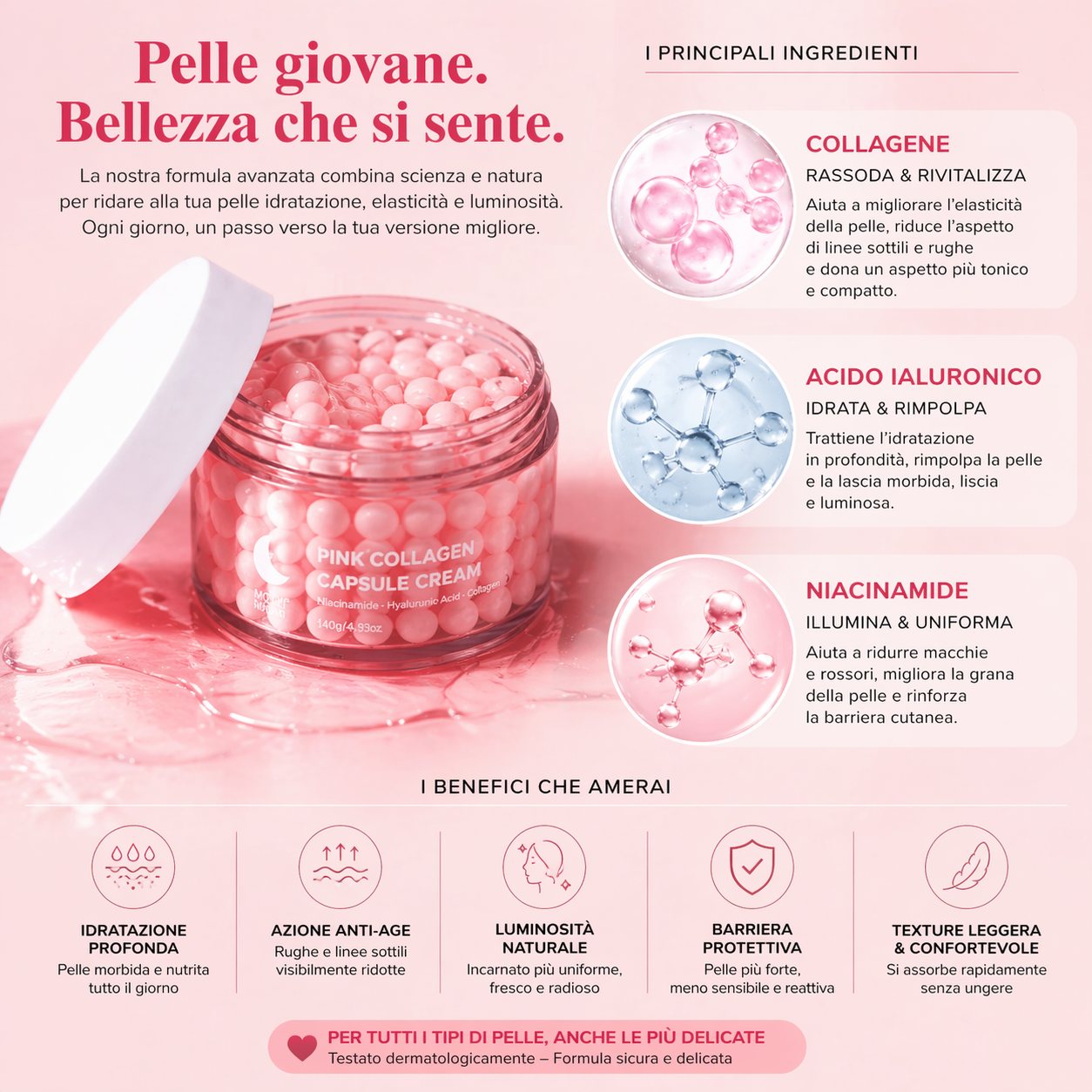 KIREVIA | Pink Collagen Capsule Cream
